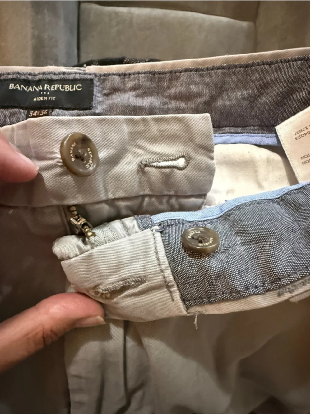 Banana Republic Aiden Slim Chino Pants Gray 34x32